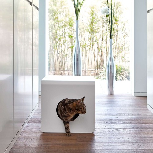 litière design pour chat blanc Miacara Sito