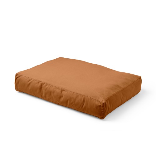 coussin chien tissu bio mousse recyclée Hvad rouille camel