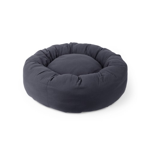 Coussin design rond chien hygge couleur gris anthracite