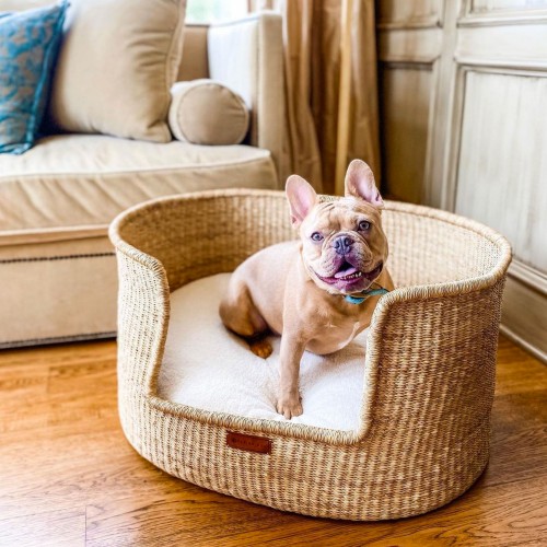 Panier déco bouledogue