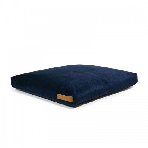 coussin chien bleu marine