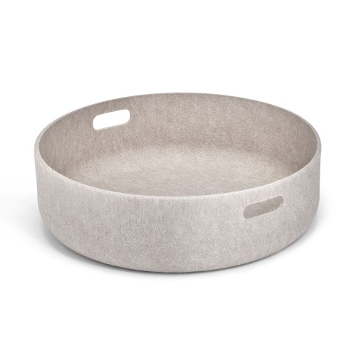 Lit chat luxe hexagonal en tissu gris foncé, MiaCara Calma - Bagane