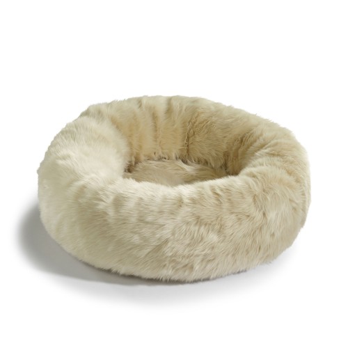 coussin apaisant chat poil blanc ivoire Miacara Lana