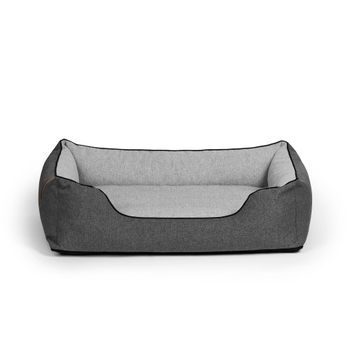 Panier grand chien confortable et design Kuma gris clair