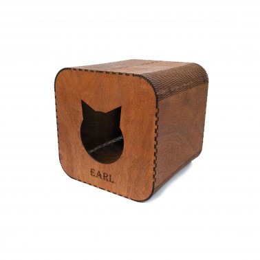 Maison chat design en bois