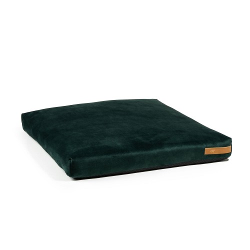 tapis chien déhoussable velours vert forêt