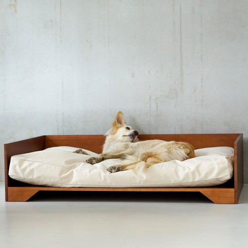 grand canapé design pour chien en bois King