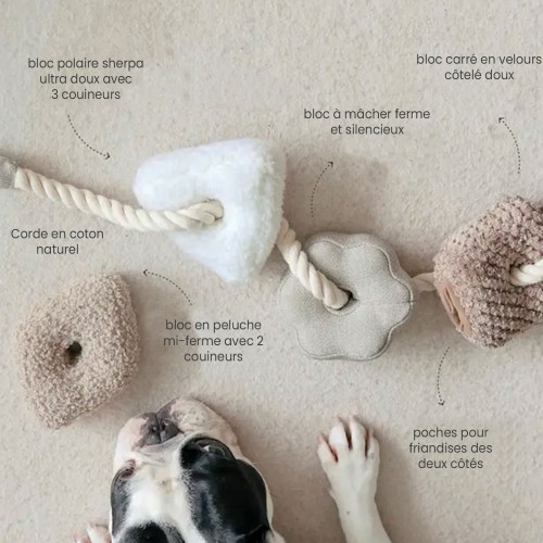 jouet set de 4 blocs pour chien