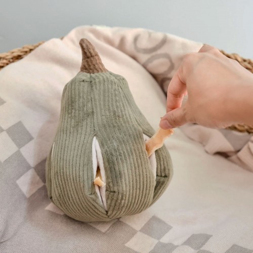 jouet friandises chien butternut vert
