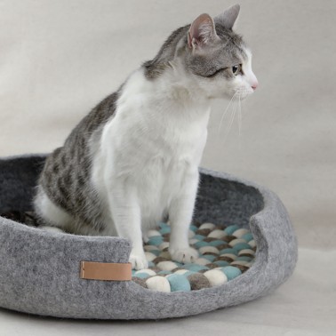 panier chat apaisant Jena gris