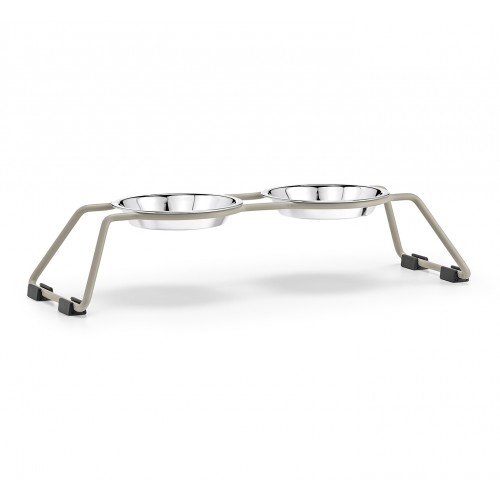 Gamelles design pour chat Miacara Cena greige beige