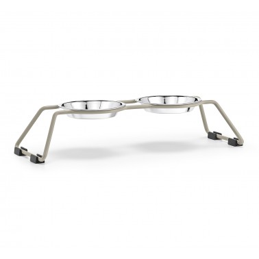 Gamelles design pour chat Miacara Cena greige beige