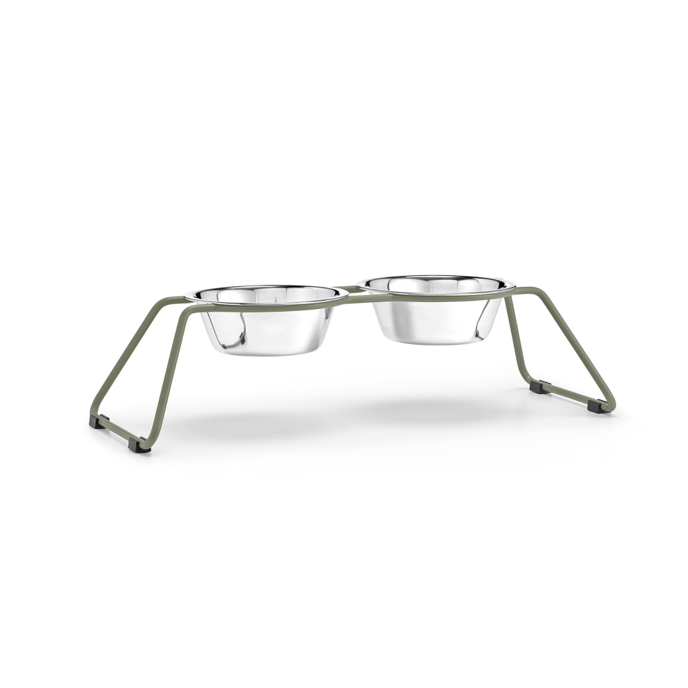 Gamelles design chien vert olive