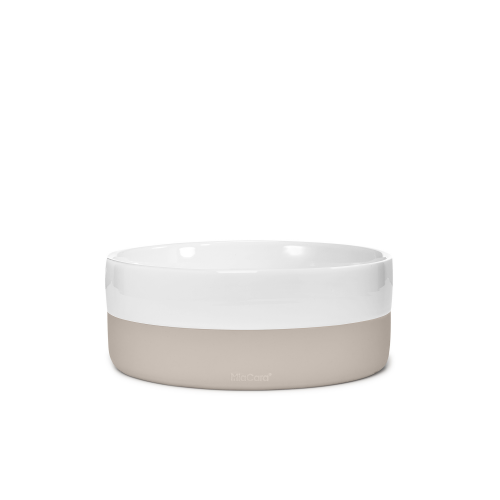 Gamelle greige en porcelaine pour chien
