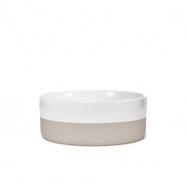 Gamelle greige en porcelaine pour chien