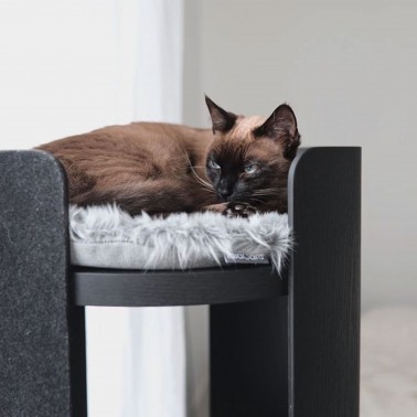 Coussin fausse fourrure MiaCara Lana pour arbre à chat Torre