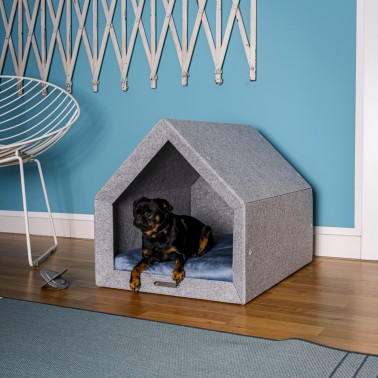 niche intérieur design petit chien