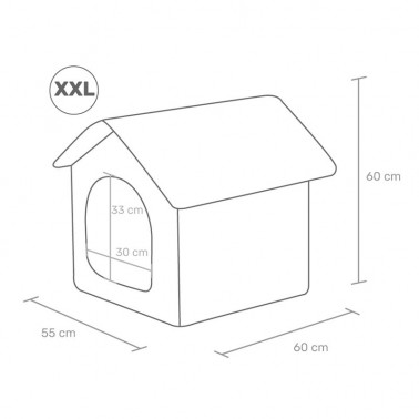 Dimensions XXL niche intérieur chien design Pesa