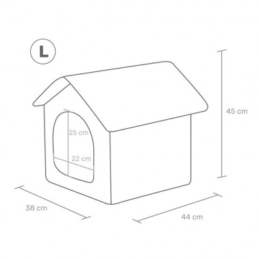 Dimensions L niche intérieur chien design Pesa