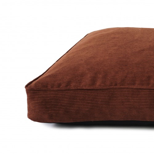 coussin chien déco tendance rouille velours côtelé