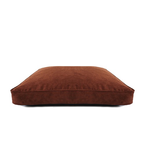 lit chien luxe velours côtelé rouille déco