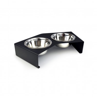 gamelle chien design métal noir