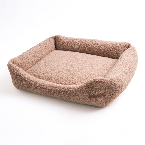 panier chien chat bouclette mocha taupe cappucino