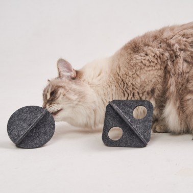 Toipu - Set de 4 jouets pour chat en feutrine