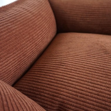 zoom panier chat velours côtelé rouille