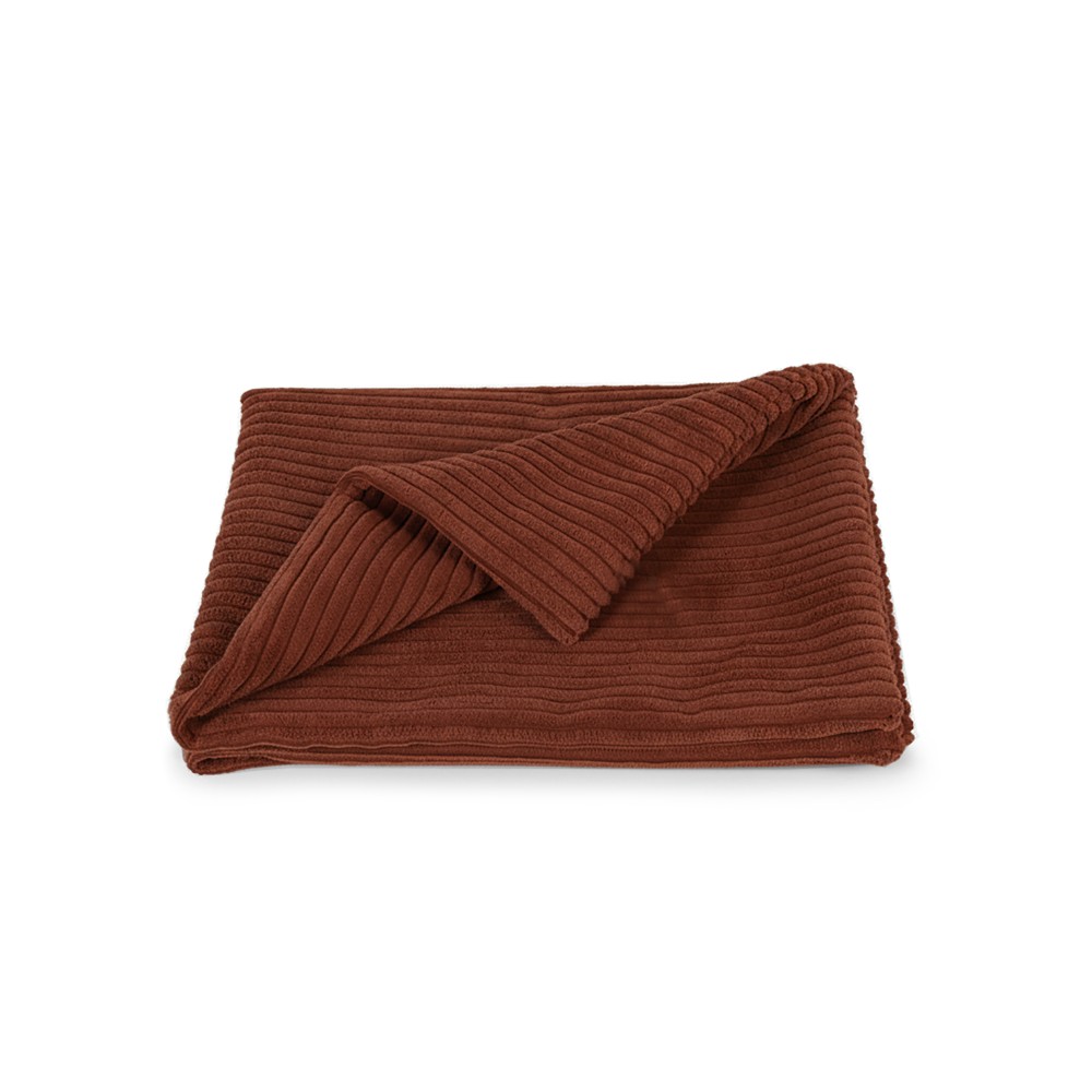 couverture bastille velours côtelé rouille