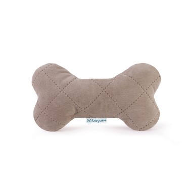 jouet os chien tissu Eiffel Bagane taupe