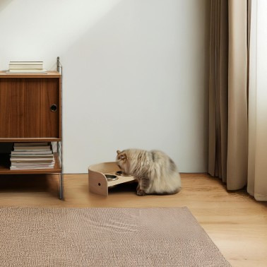 gamelle design pour chat en bois Carrousel