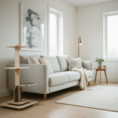 arbre à chat en bois design