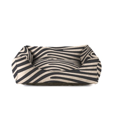 Panier chien zèbre Concorde Bagane sable naturel