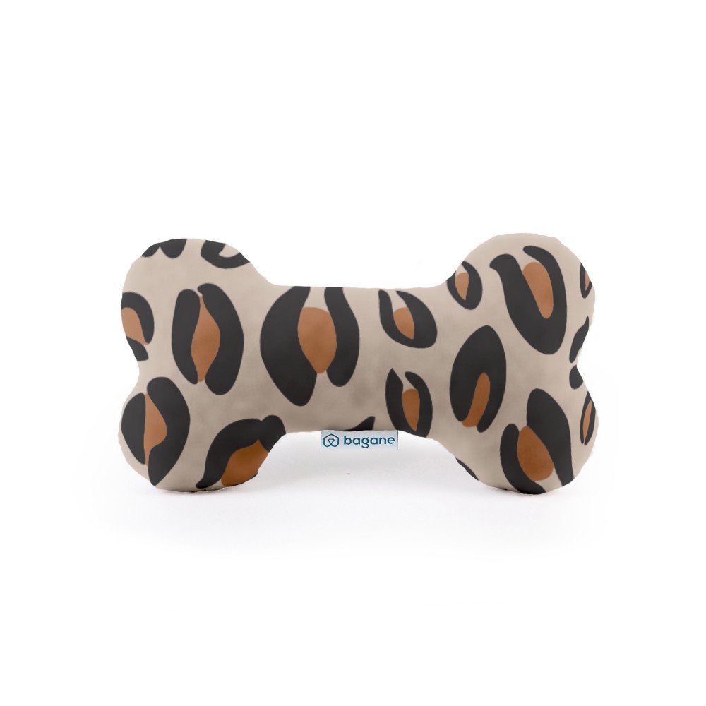 jouet os pour chien ultra résistant léopard Montaigne bagane