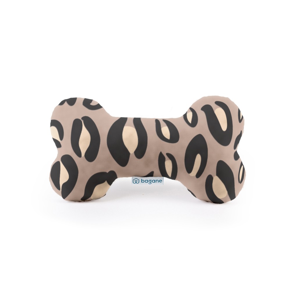 jouet os pour chien ultra résistant léopard rose nude Montaigne bagane