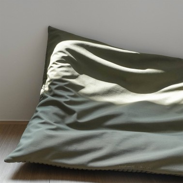 coussin pour chien vert de gris déperlant