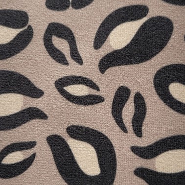 Montaigne - Lit pour chien de luxe, orthopédique et déhoussable, en tissu motif léopard Rose Fauve