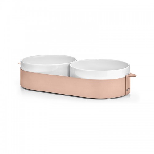 Gamelle design pour chien Miacara Tavoletta rose nude