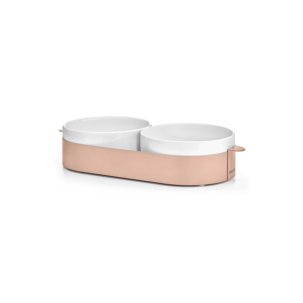 Gamelle design pour chien Miacara Tavoletta rose nude