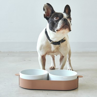 Gamelle design rose pour bouledogue français