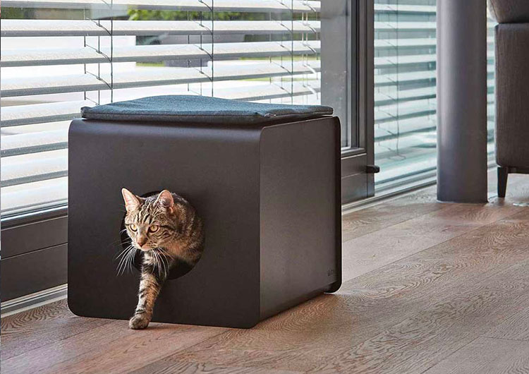 MIACARA SITO - LITIÈRE DESIGN POUR CHAT, EN MÉTAL